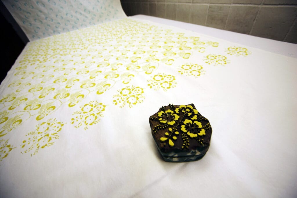 nanášanie pappu modrotlač