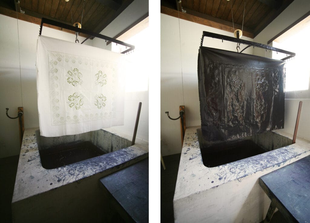 slovenská modrotlač farbenie indigo