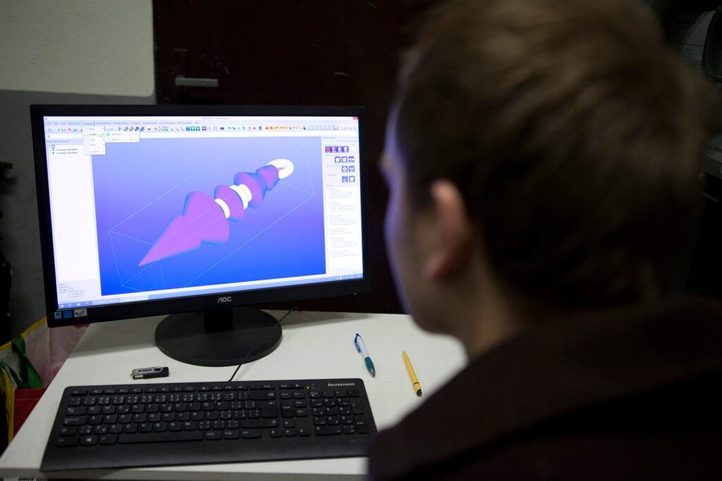 3D prívesok O2 modelácia